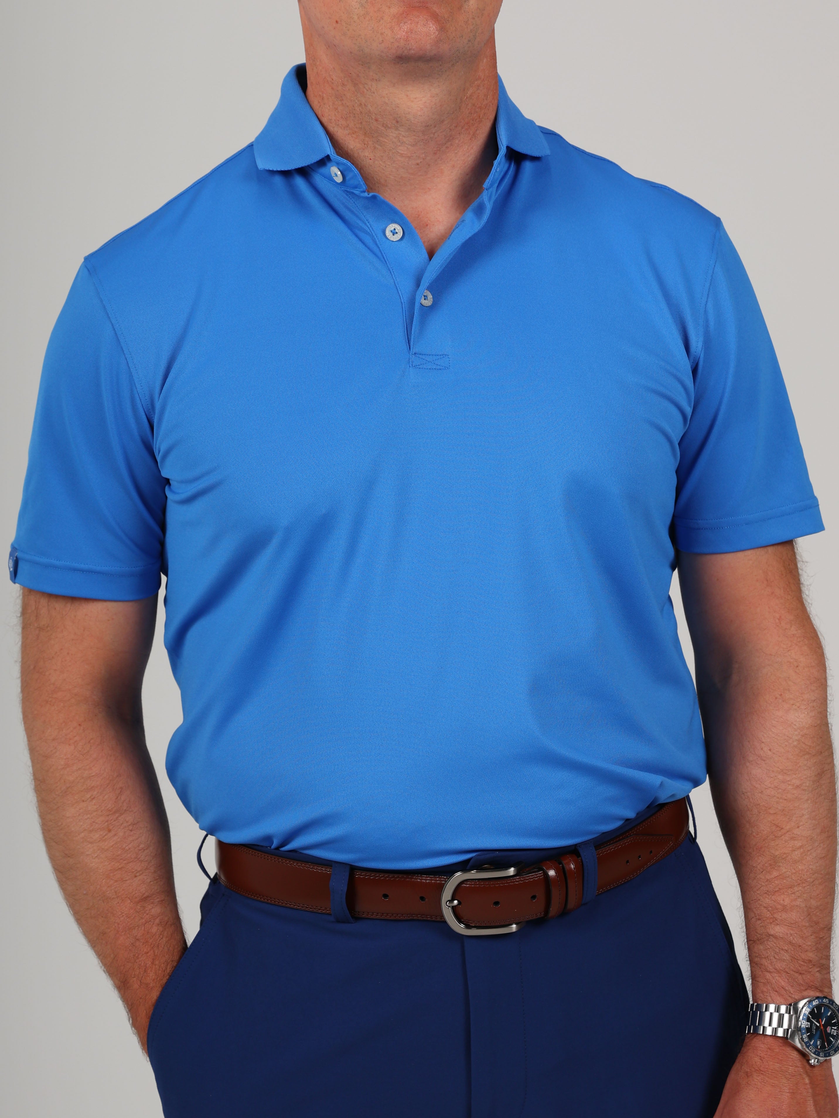TOBY-BABY PIQUE W/ KNIT COLLAR | Donald Ross