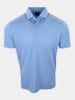 Light blue polo shirt displayed against a white background.