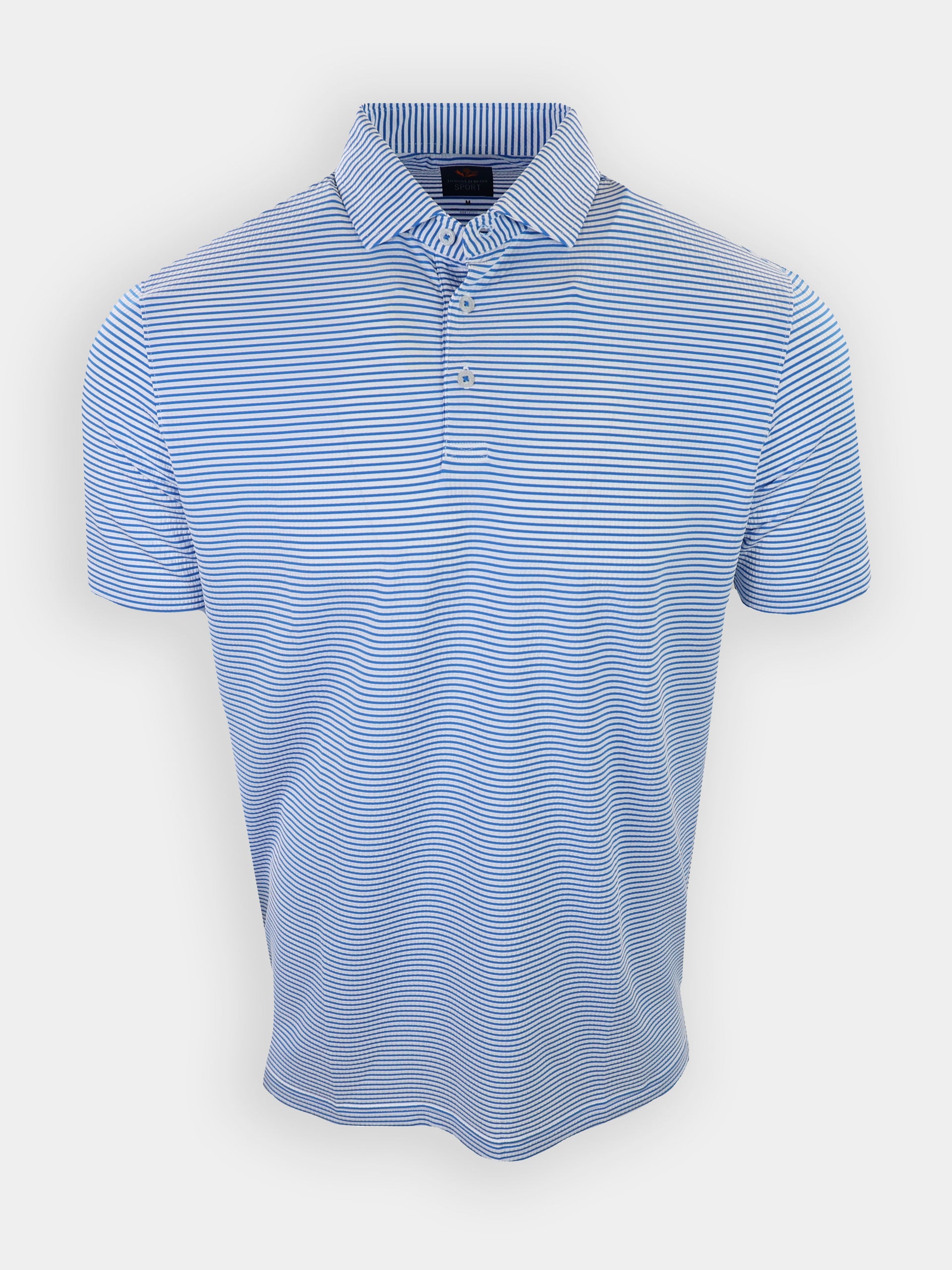 Owen Seaside Seersucker Short Sleeve Polo - Sport Fit