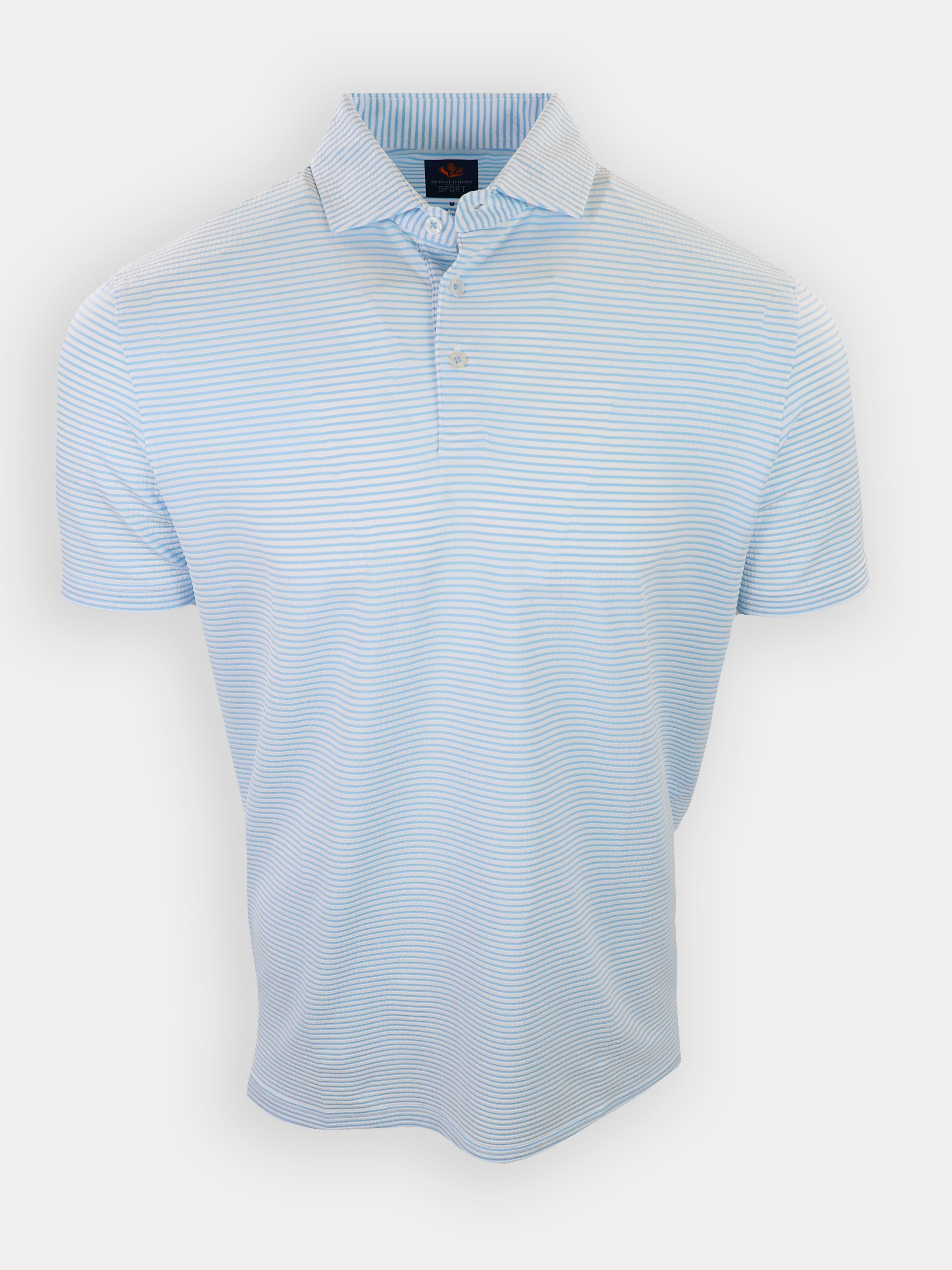 Owen Seaside Seersucker Short Sleeve Polo - Sport Fit | Donald