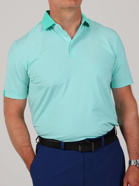 Owen Seaside Seersucker Short Sleeve Polo - Sport Fit | Donald