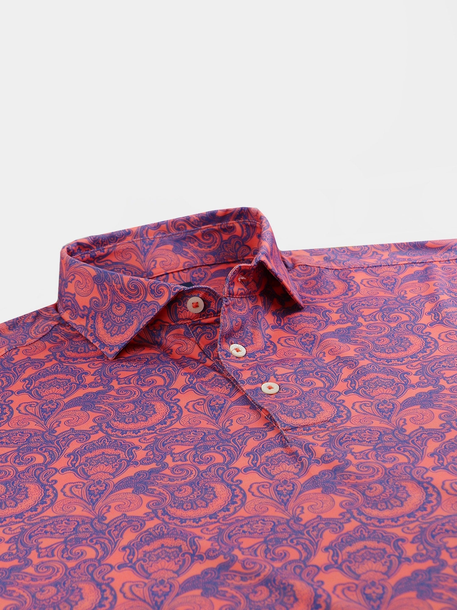 Golf Polo Shirts For Men- Paisley Print