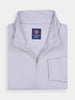 Folded light gray golf quarter-zip pullover for men
