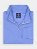 Folded light blue quarter-zip golf pullover for men