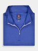 Folded white quarter-zip pullover with a neat collar, featuring a visible Donald Ross label