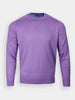 Purple crew-neck golf sweater made of cotton and cashmere blend
