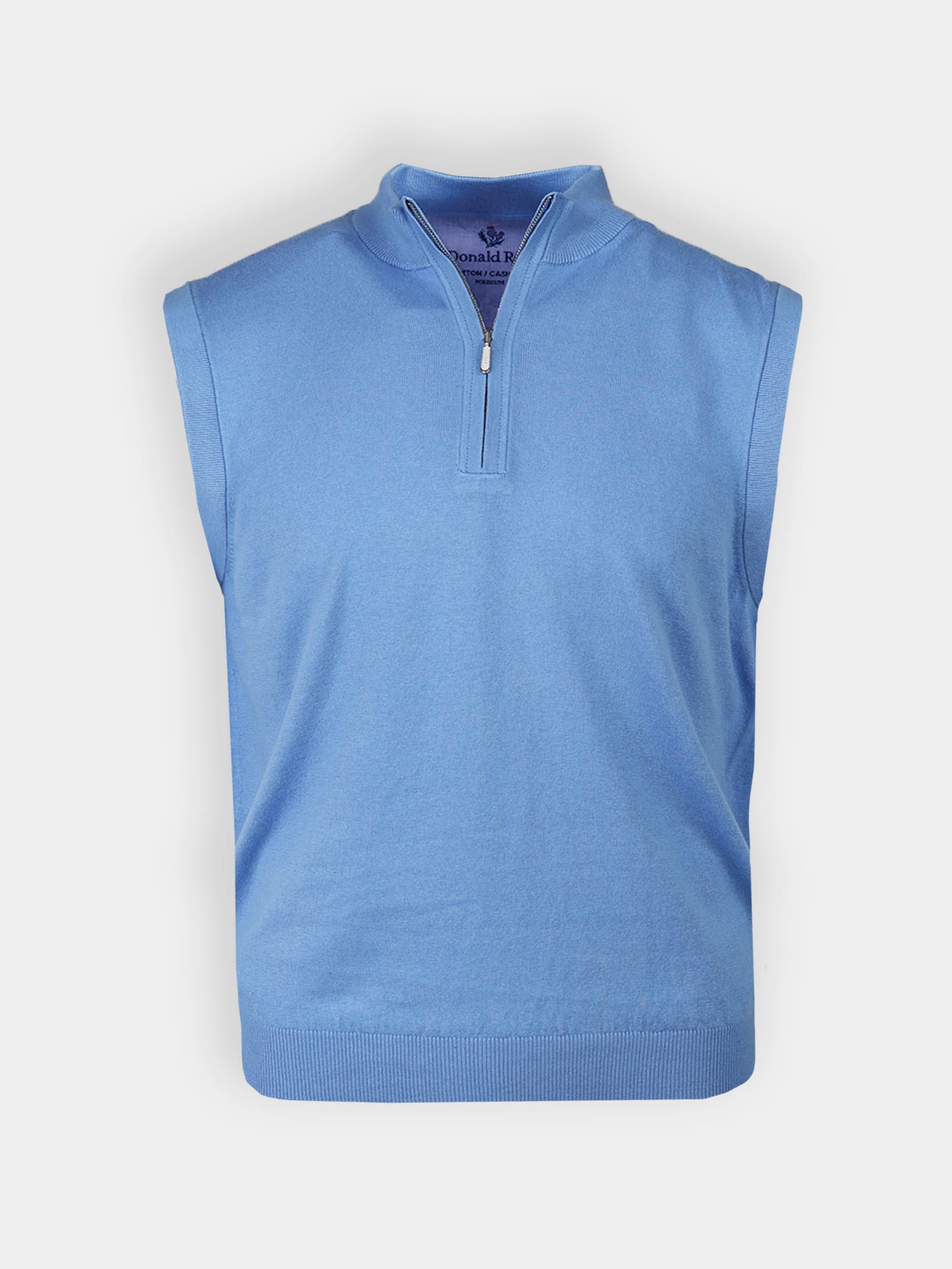 Cotton Cashmere Sweater Vest - Sport Fit
