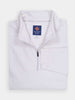 Folded white quarter-zip pullover made for golf enthusiasts