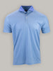 Curtis argyle print with solid knit collar, a garment featuring a blue and white checkered pattern
