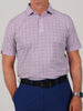 Simon baby pique floral print, a golf polo featuring a purple shirt and blue pants