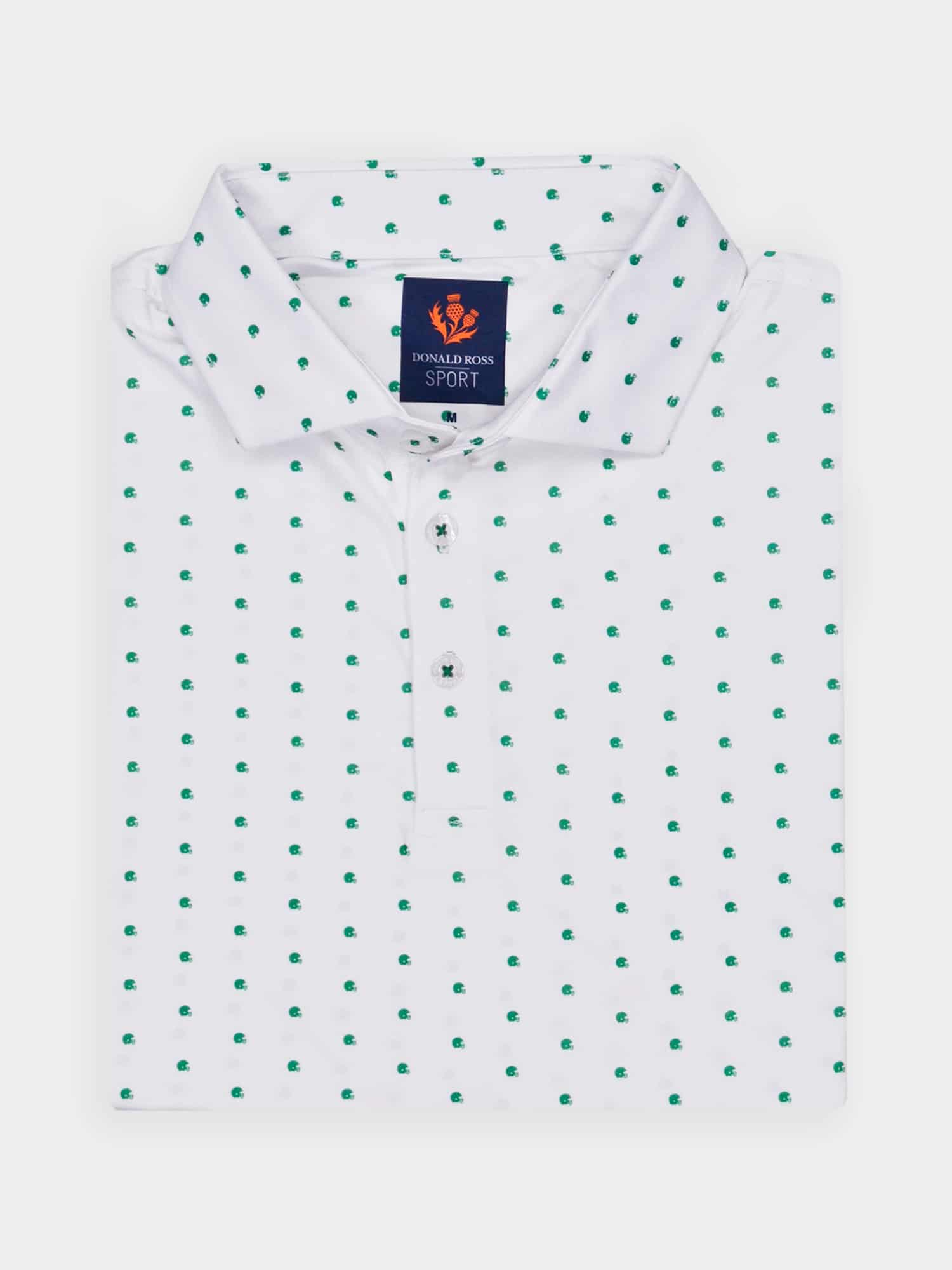 Donald Ross Men's Football Print Performance Polo