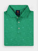 Green men's performance golf polo with tequila pattern