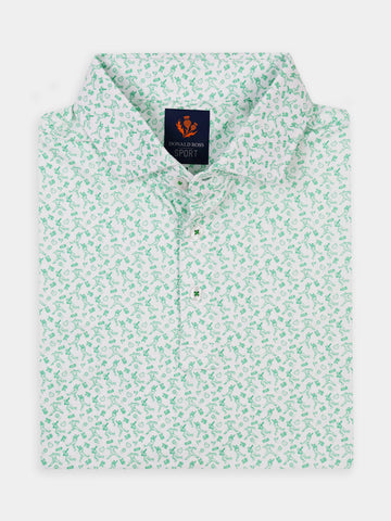 Gavin Baseball Print Polo - Sport Fit | Donald Ross Sportswear