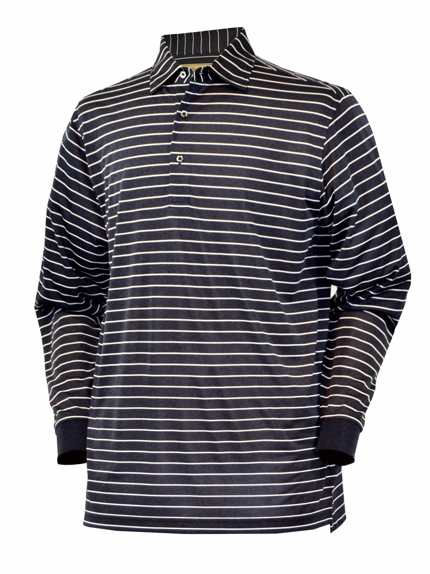 Download Long Sleeve Melange Stripe Jersey - Black Melange/Cream ...