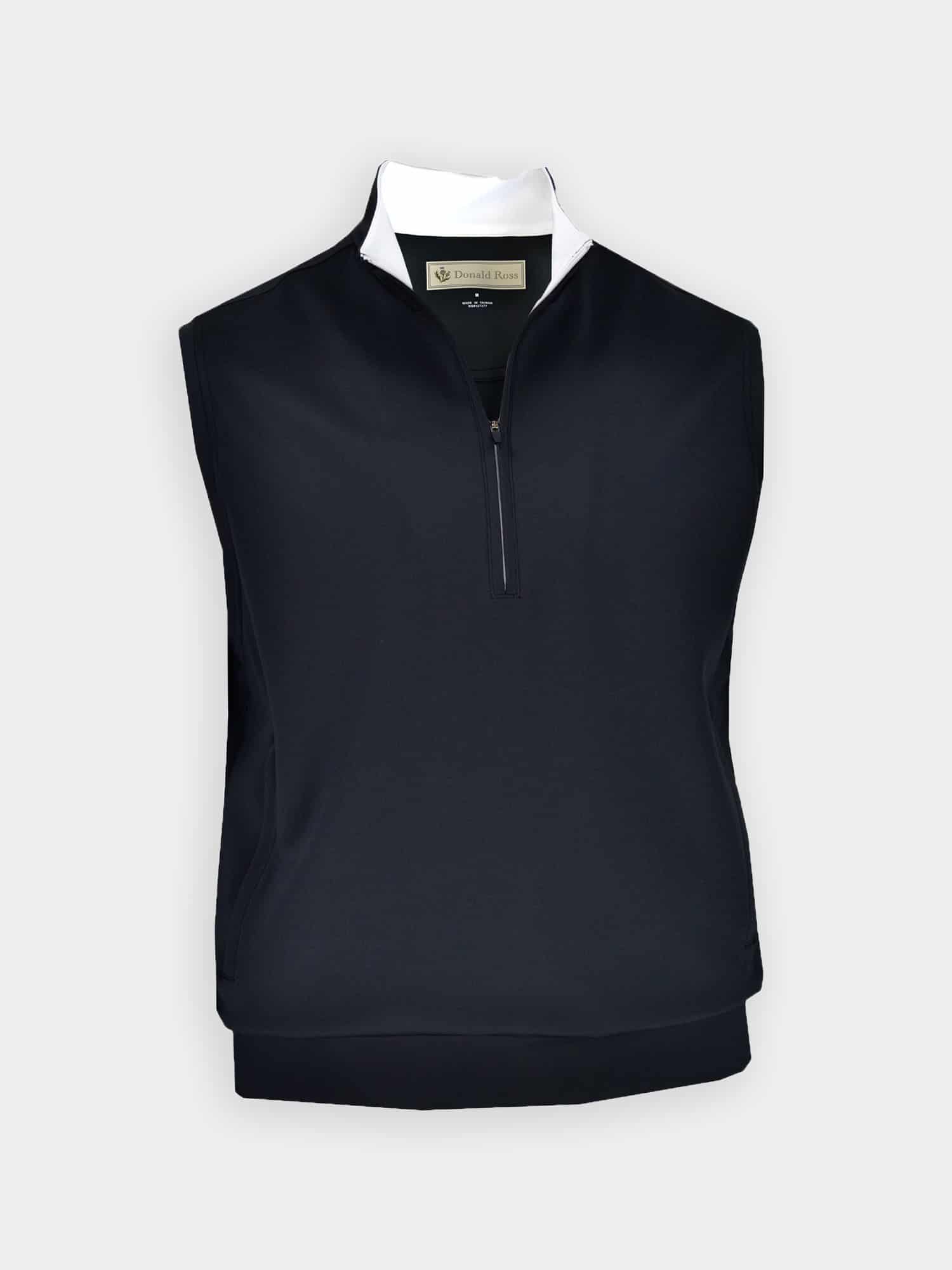 black pullover vest