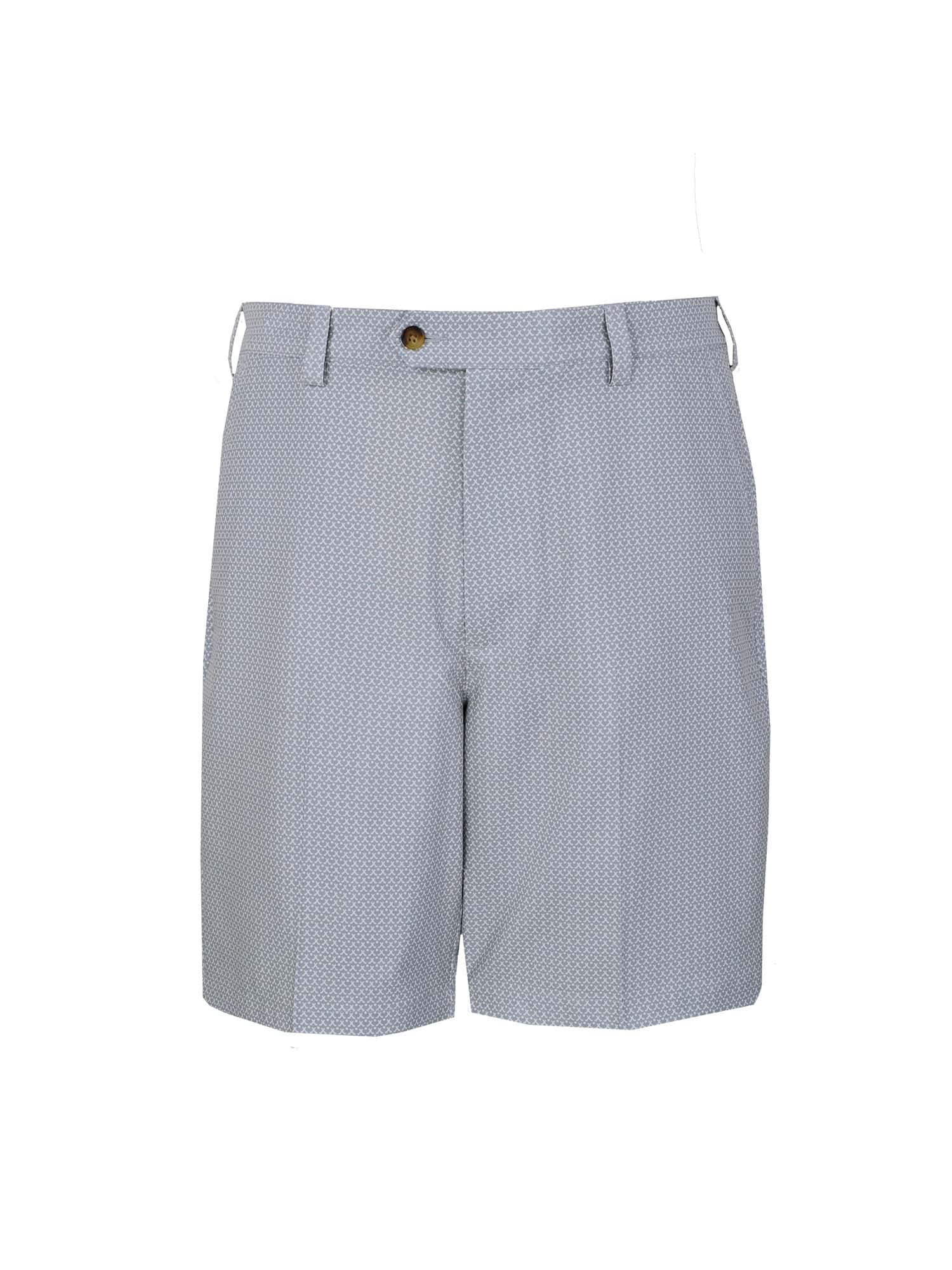 Men's Walker Golf Shorts | Crossing Clubs Print Grey