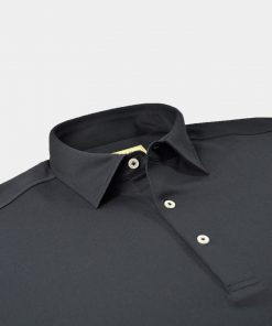 Solid Performance Pique Self Collar - Black DR015SC-MSP-001