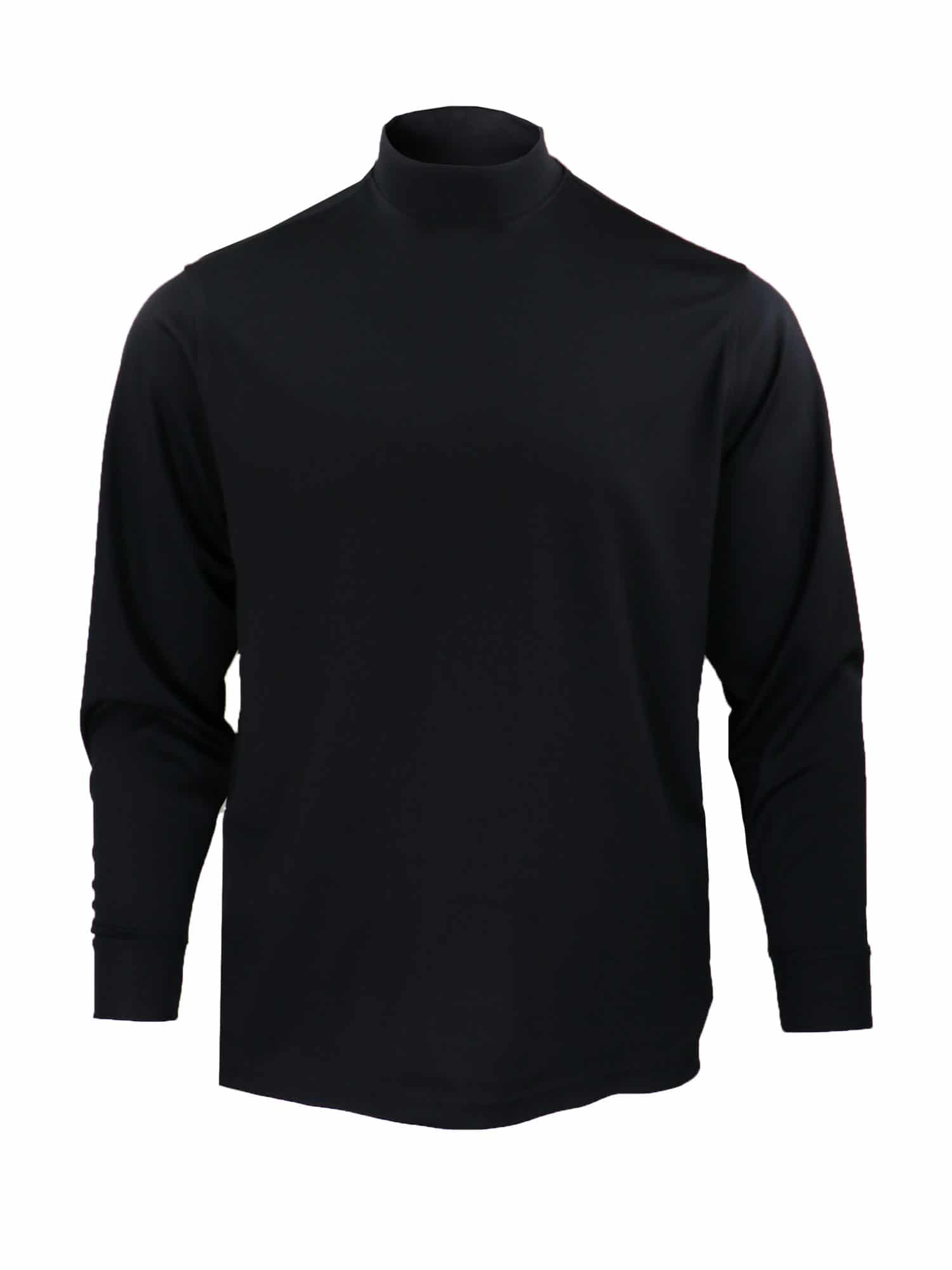 Download Long Sleeve Mock Neck Jersey - Black - Donald Ross Sportswear