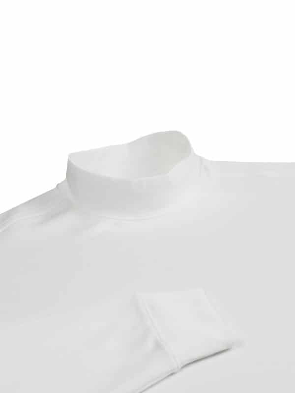 Long Sleeve Mock Neck Jersey - White DR157-MSP-100