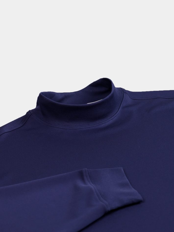 Long Sleeve Mock Neck Jersey - Navy | Donald Ross Sportswear