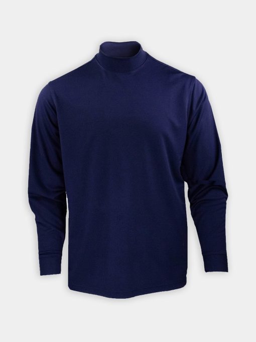 Download Long Sleeve Mock Neck Jersey - Navy | Donald Ross Sportswear