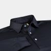 Long Sleeve Self Collar Jersey - Black DR159-MSP-001
