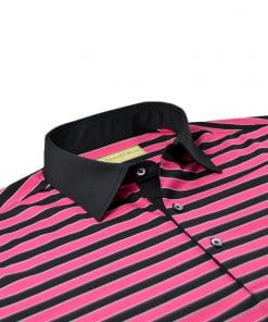 Bold Regimental Stripe Jersey - Black/Cabaret DR023-220-001