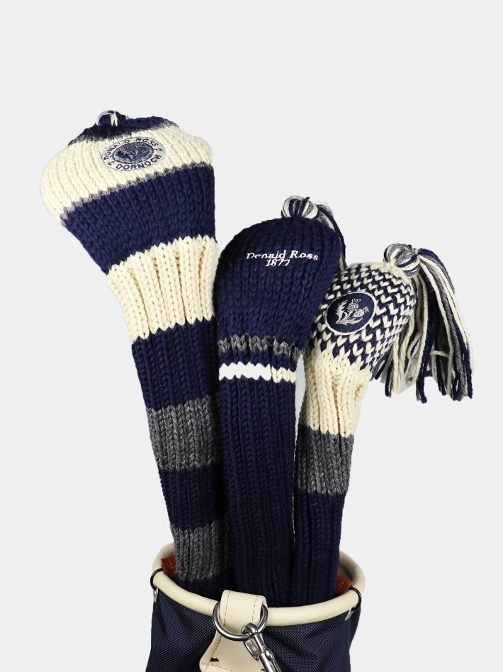 Knit Headcover Set - Navy Navy-headcovers