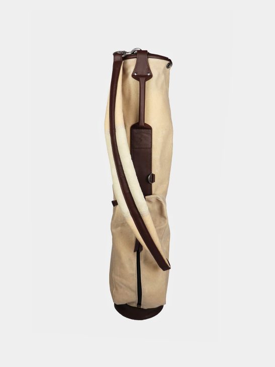 Waxed Canvas Golf Bag - Cream Tan-bag