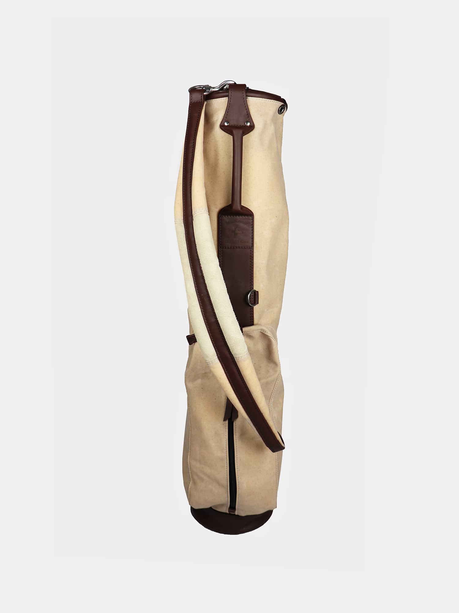 Geoffrey  Vintage TAN Leather Golf Club Carrying Bag with 2 Pockets   Retro  Bag only  Amazonin Sports Fitness  Outdoors