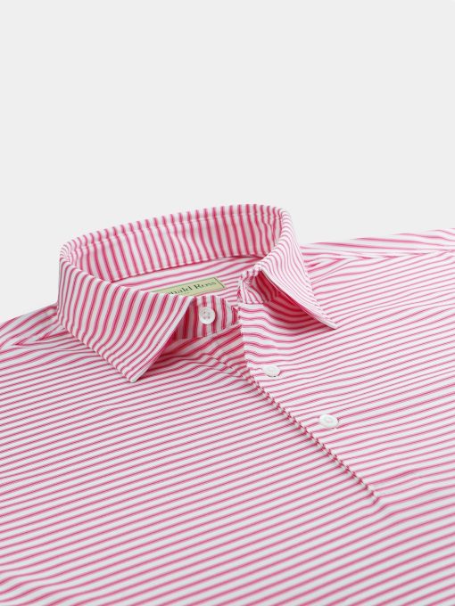 Mini Frame Stripe Jersey - White/Pinkberry DR045-121-100