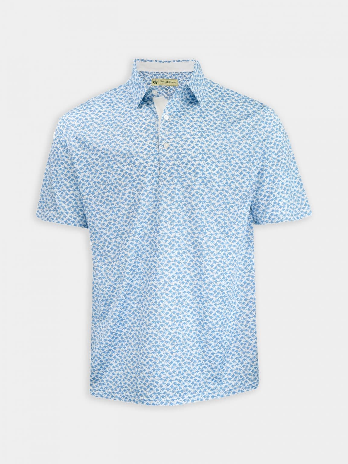 Palm Tree Print Golf Shirt | Collared Performance Polo | Short Sleeve