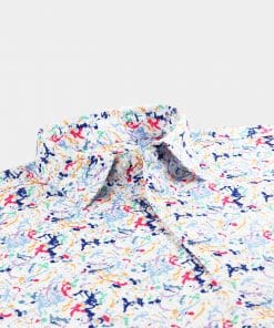 Splatter Print Jersey - White Multi DRP046-121-100