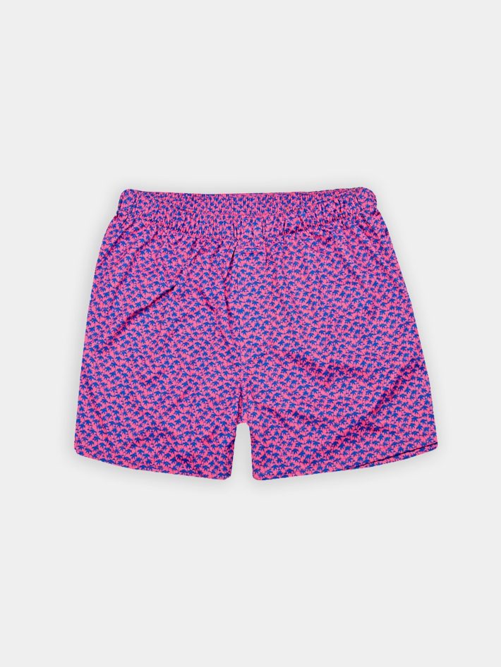 Palm Tree Print Boxer Short - Pinkberry/Royal DRP038BX-121-507 copy