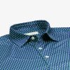 Seahorse Print Classic Fit Navy Golf Polo Shirt