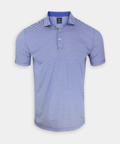 Men's Golf Polo and Shirt- Blue striped