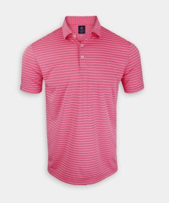 Men's Golf Shirts and Polo- Pink Stripe