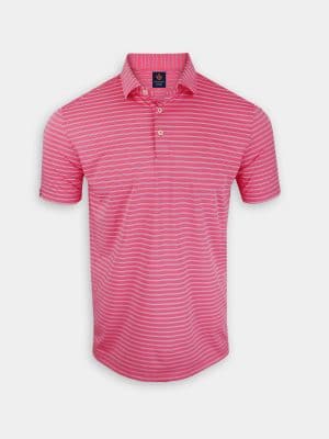 Men's Golf Shirts and Polo- Pink Stripe