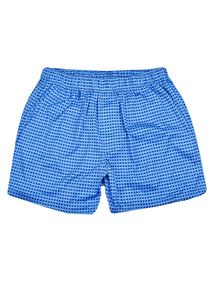 SANDRO pinstriped double-waist boxer shorts - Blue