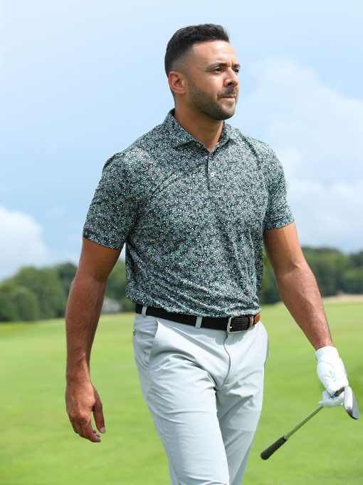 Men's Floral Print Jersey - Black Multi
