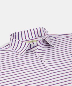 Men's Shadow Stripe Polo - White/Punch