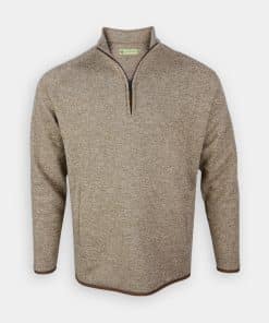 Men's Fleece Golf Pullover - Oat