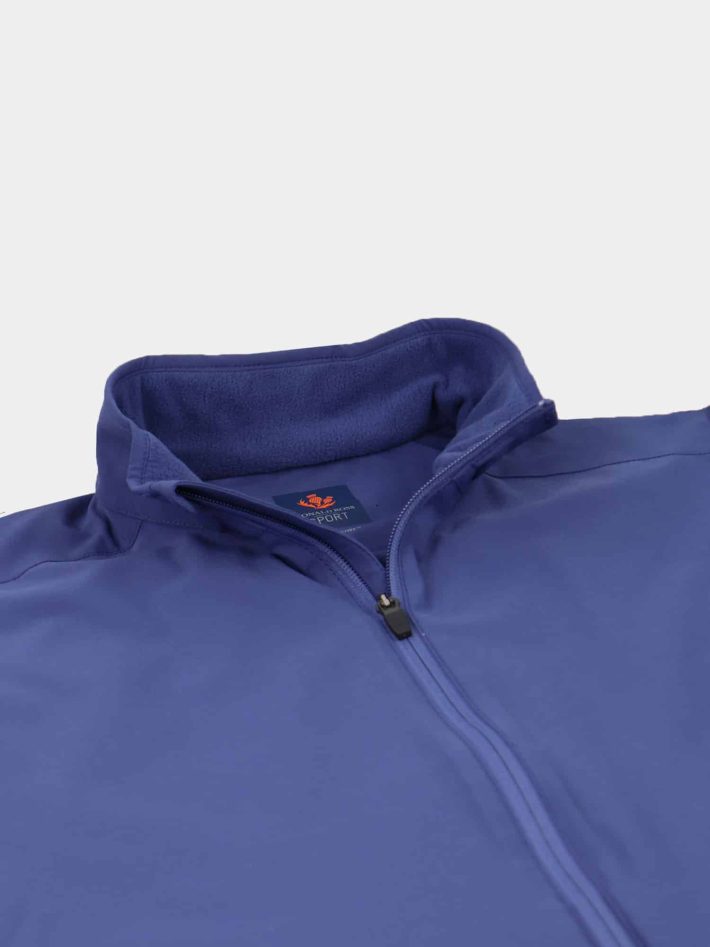 Tristan Nylon Fleece-Lined Vest - Navy