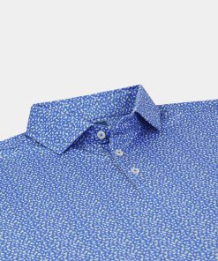 Balloon Print Golf Polo - Lapis Mutli