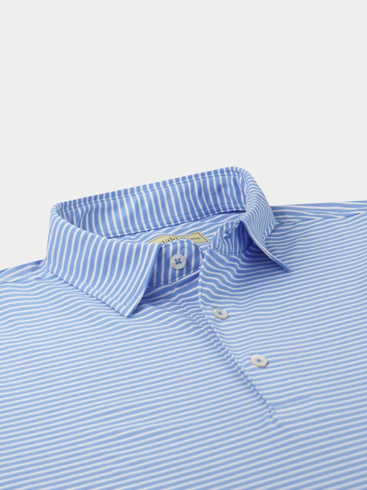 Men's Chalk Stripe Polo - Classic Fit - Donald Ross Sportswear