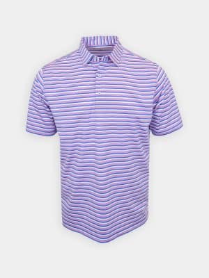 Donald Ross Mens Flying Ducks Polo - BLUE JAY/ WHITE