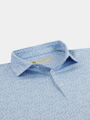 Donald Ross Mens Flying Ducks Polo - BLUE JAY/ WHITE