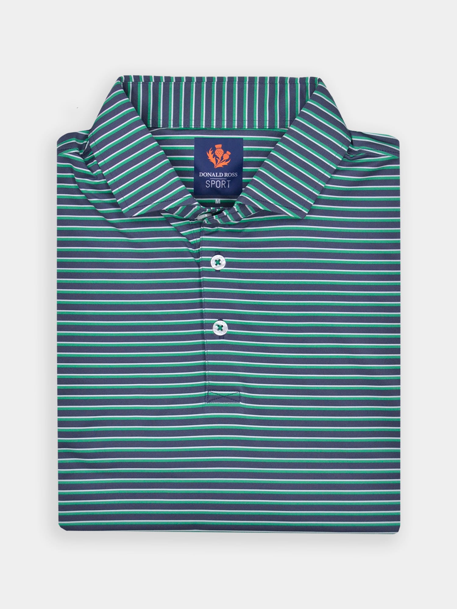 Shadow Striped Performance Polo - Sport Fit - Donald Ross